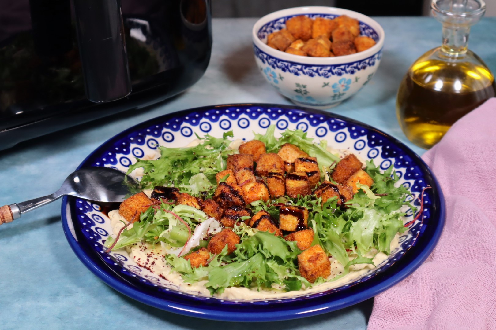 Tofu crocant la airfryer