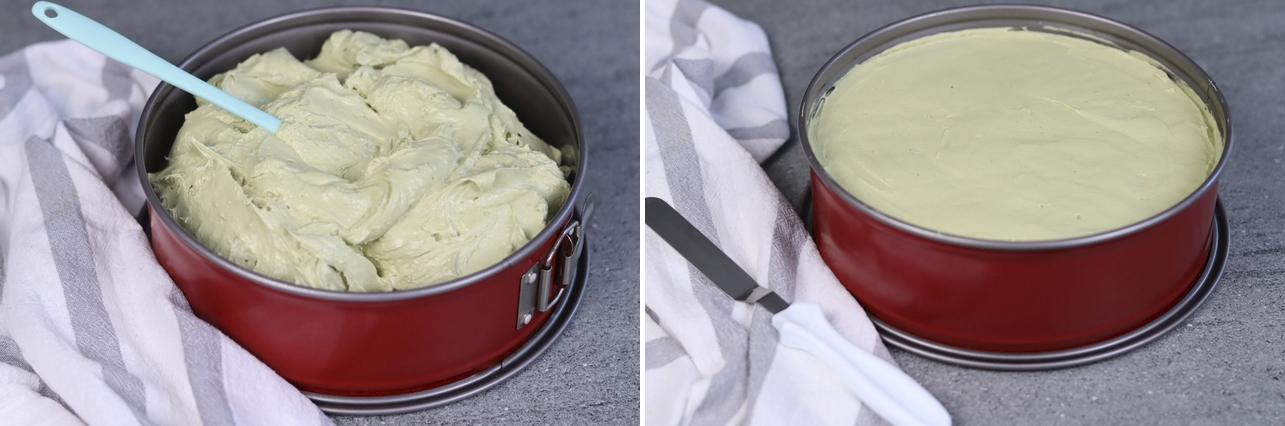 Cheesecake cu matcha si fistic