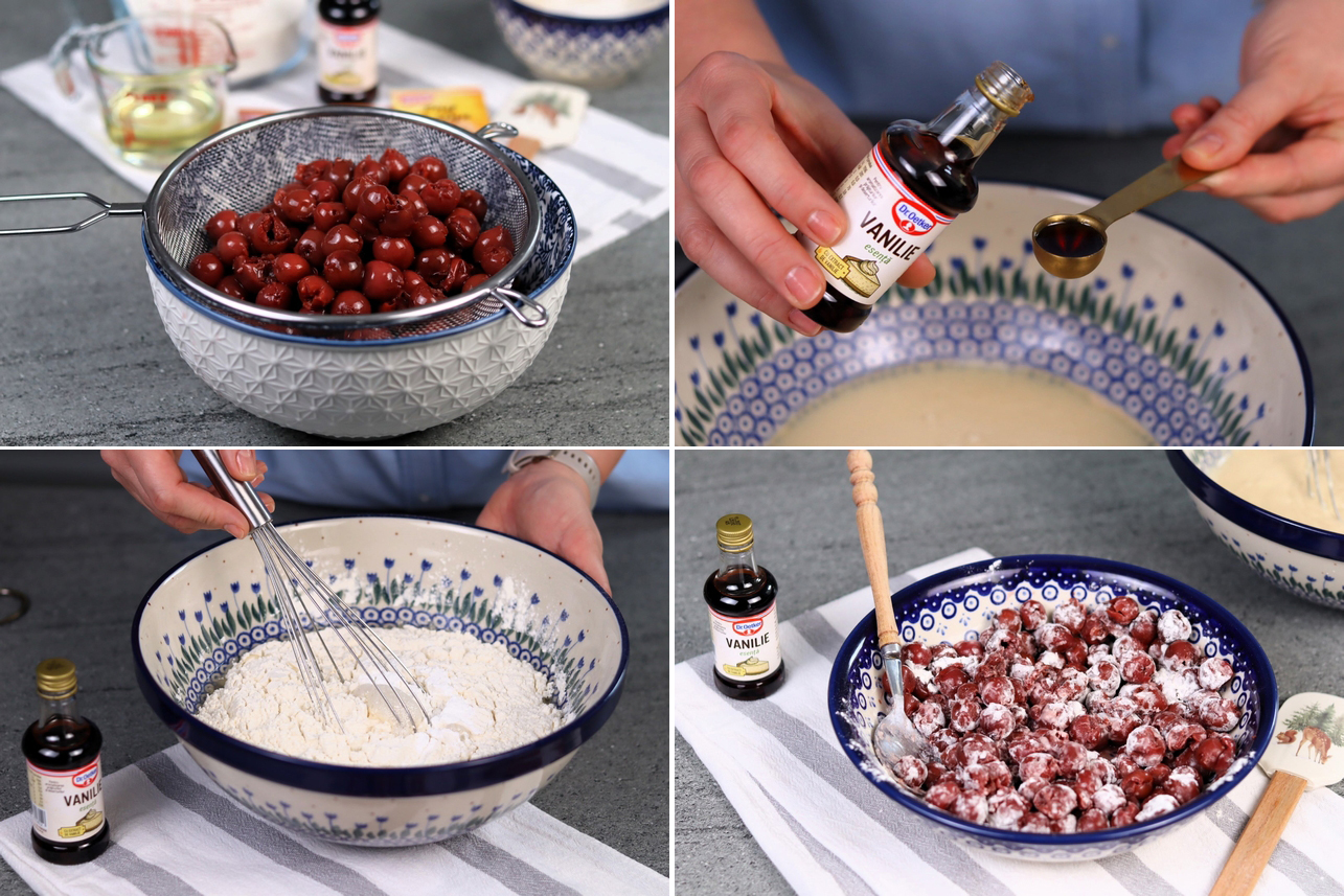 Prajitura de post cu fructe din compot