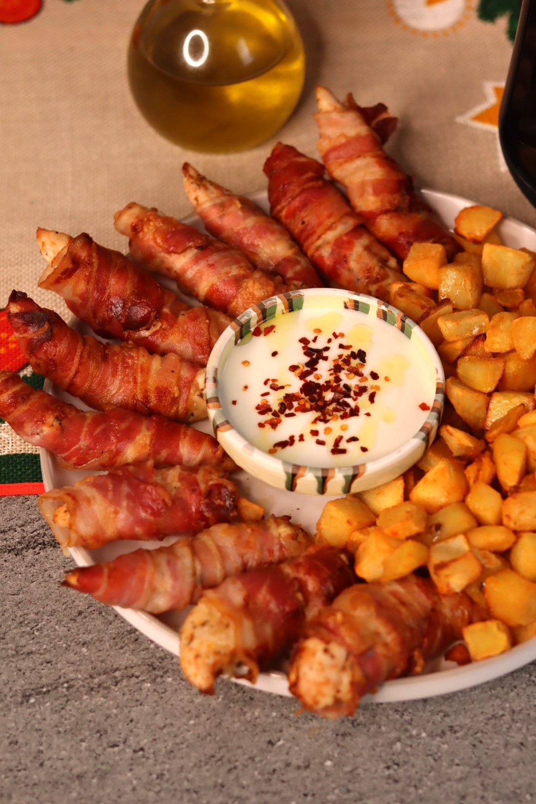 Rulouri de pui cu bacon si cascaval