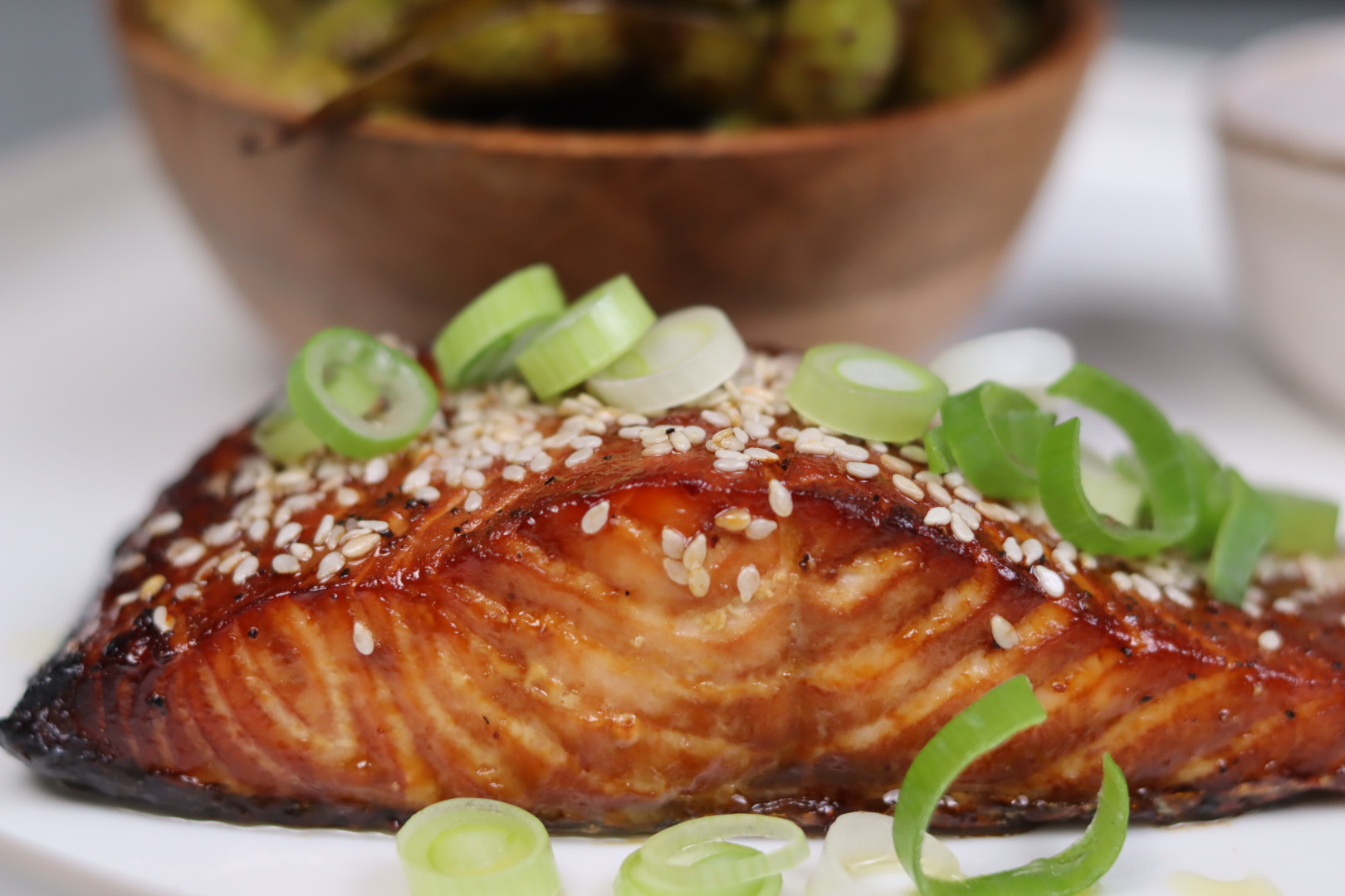 Somon teriyaki si edamame pastai la airfryer