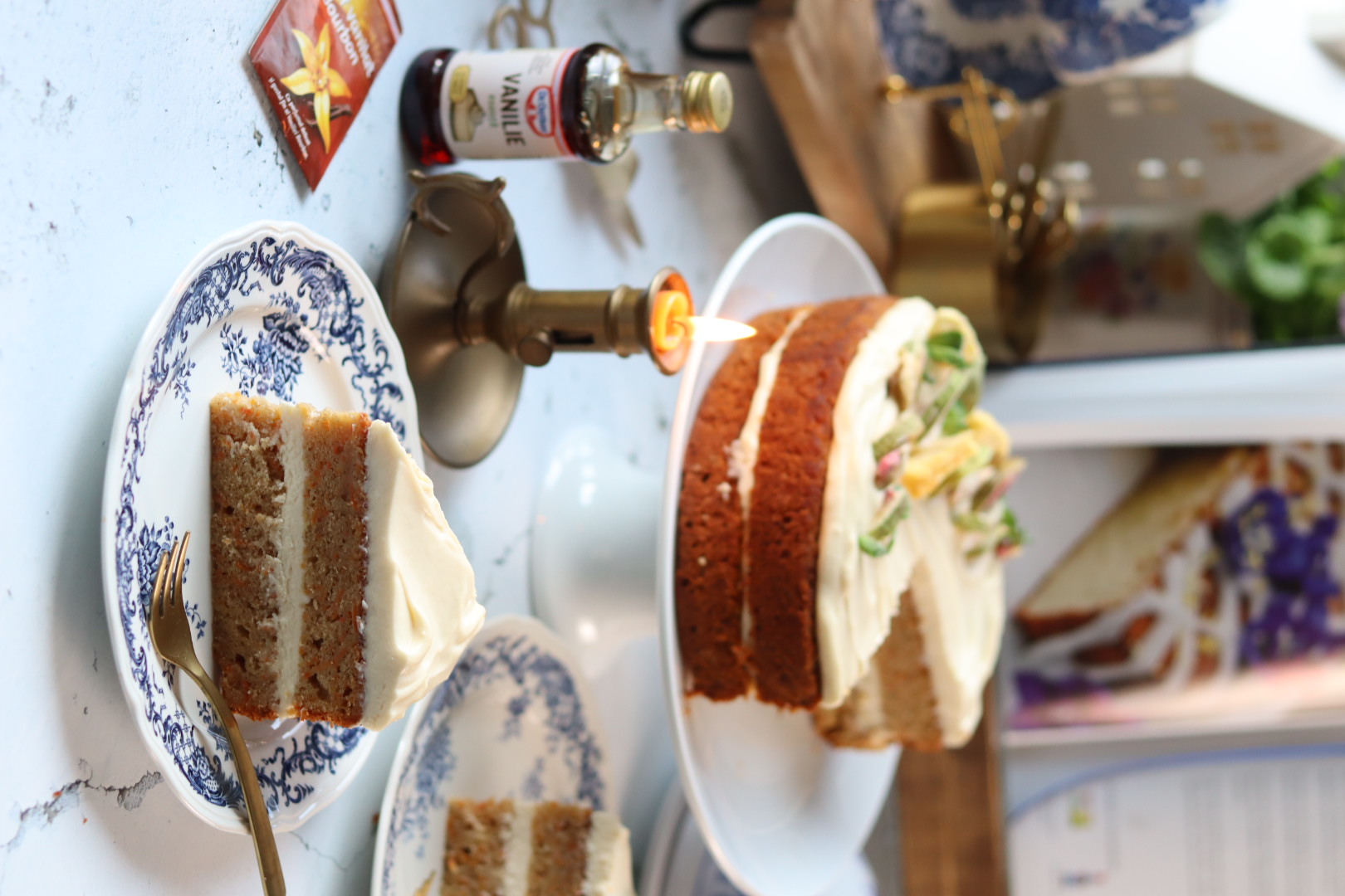 carrot cake cu crema de branza