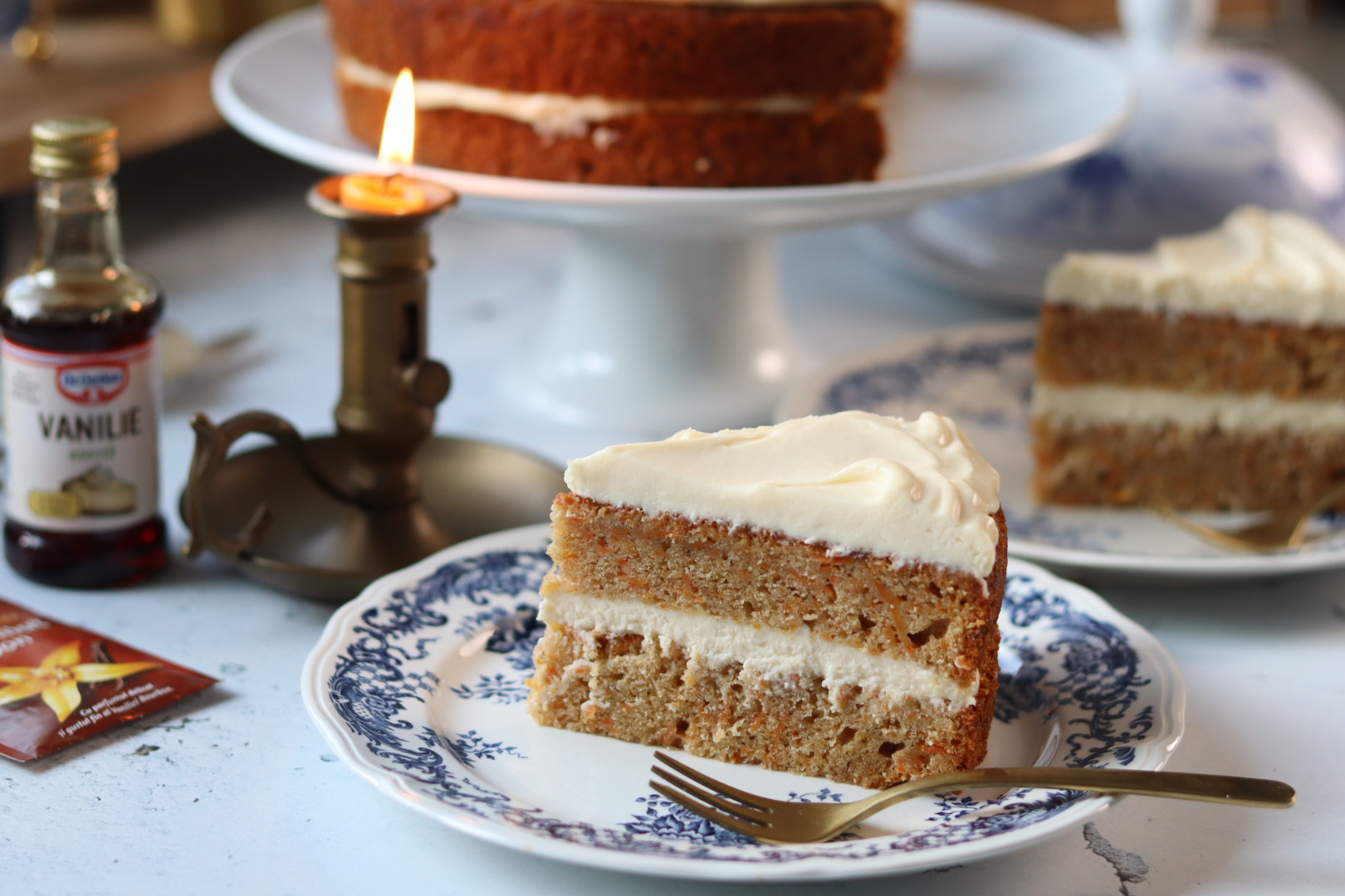 carrot cake cu crema de branza